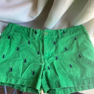 Green and navy Ralph Lauren sport size 4 shorts women